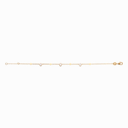 Bracelet plaqué or & brillants 