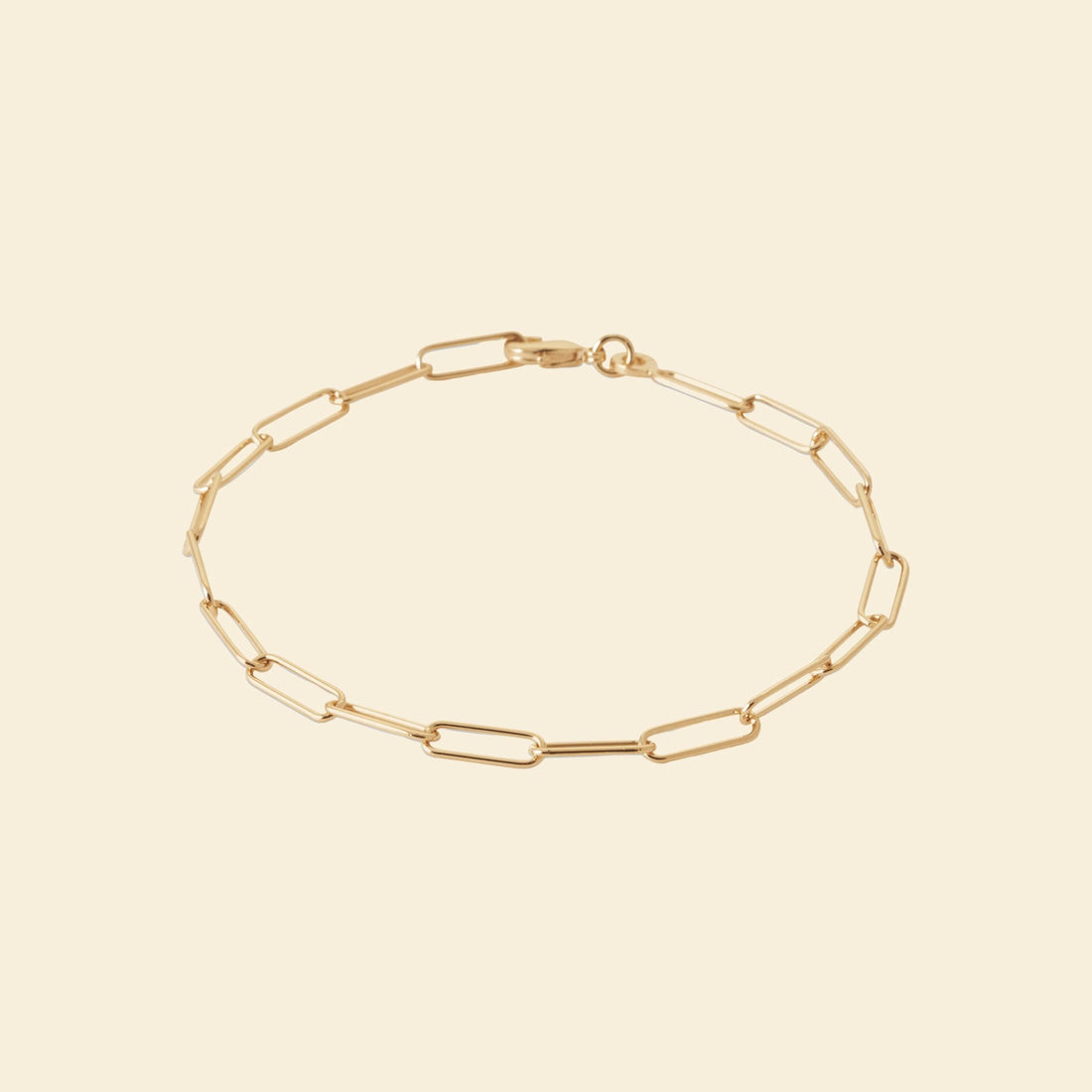 Bracelet plaqué or - chaîne rectangle