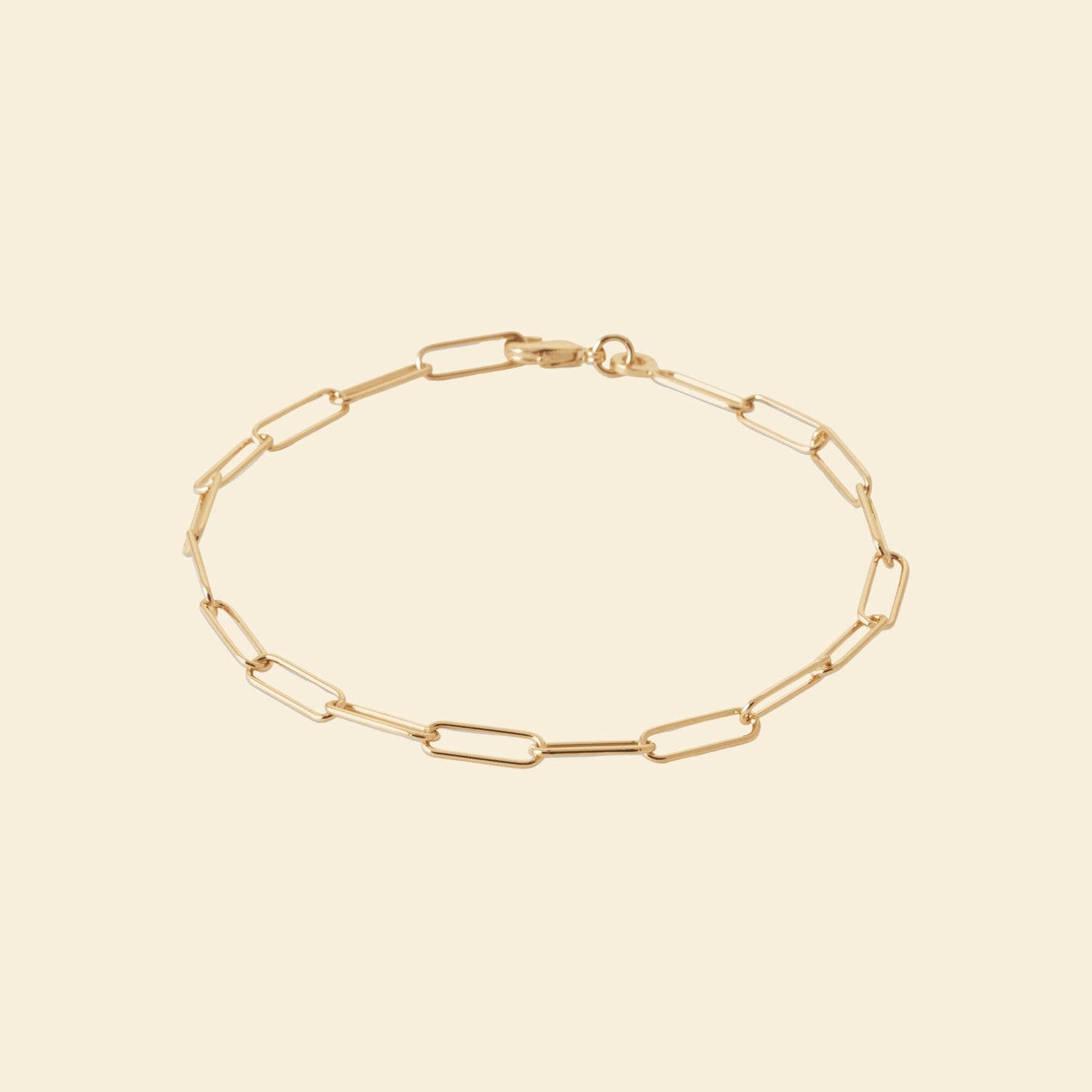 Bracelet plaqué or - chaîne rectangle 