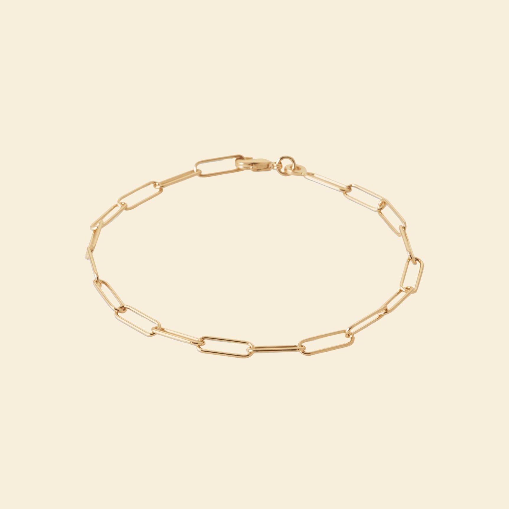 Bracelet plaqué or - chaîne rectangle 