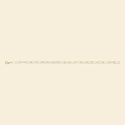 Bracelet plaqué or - chaîne rectangle 