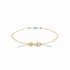 Bracelet plaqué or - éclat & nuances bleutées 