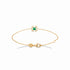 Bracelet plaqué or - émeraude scintillant 