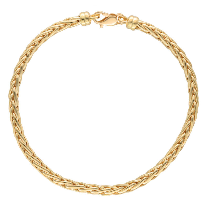 Bracelet plaqué or - maille palmier 