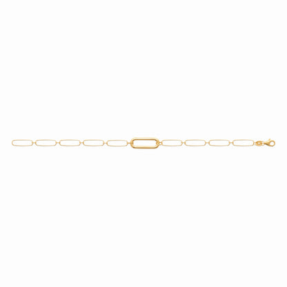 Bracelet plaqué or &amp; maille trombone 