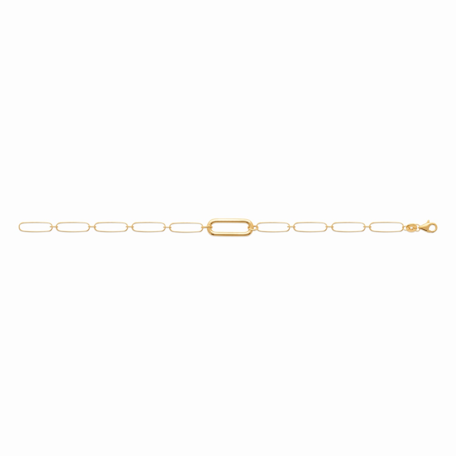 Bracelet plaqué or &amp; maille trombone 