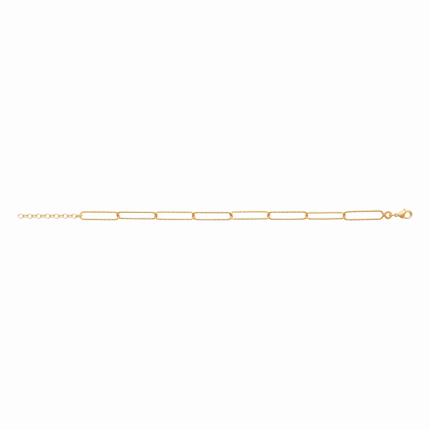Bracelet plaqué or - maille trombone 