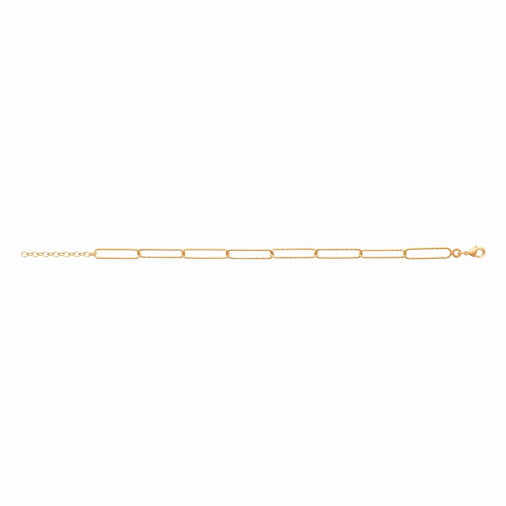 Bracelet plaqué or - maille trombone 