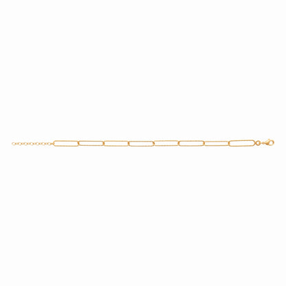 Bracelet plaqué or - maille trombone 