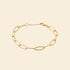 Bracelet plaqué or - maillons fantaisie 