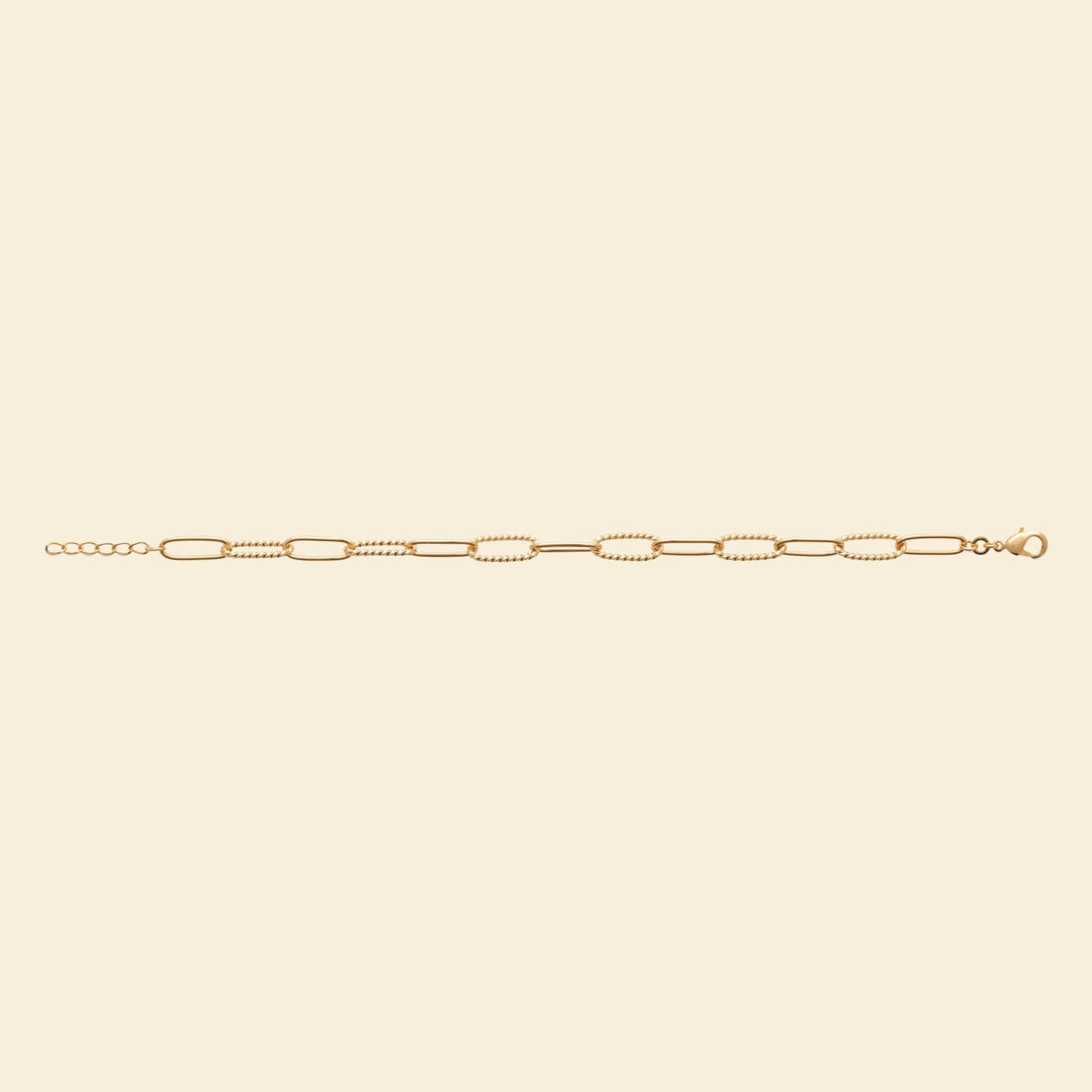 Bracelet plaqué or - maillons fantaisie 
