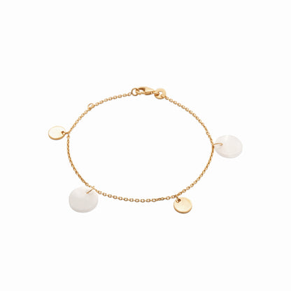 Bracelet plaqué or & nacre naturelle 