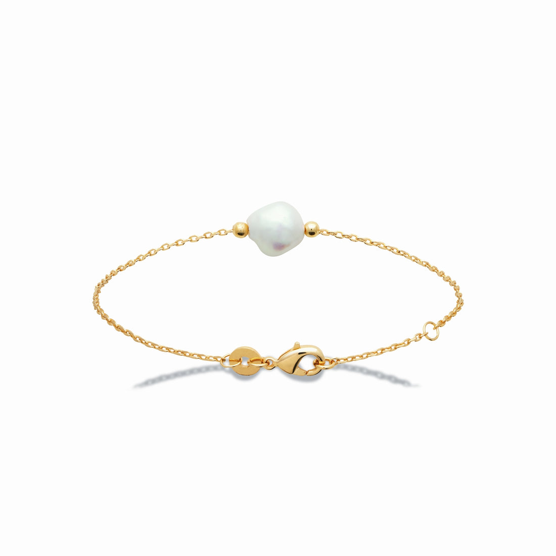 Bracelet plaqué or - perle de culture