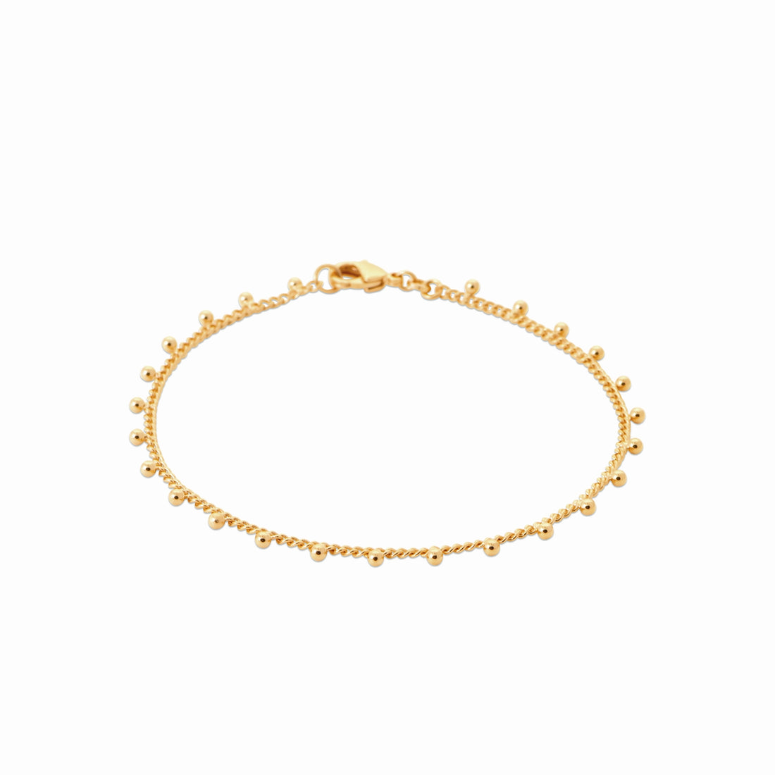 Bracelet plaqué or & perles