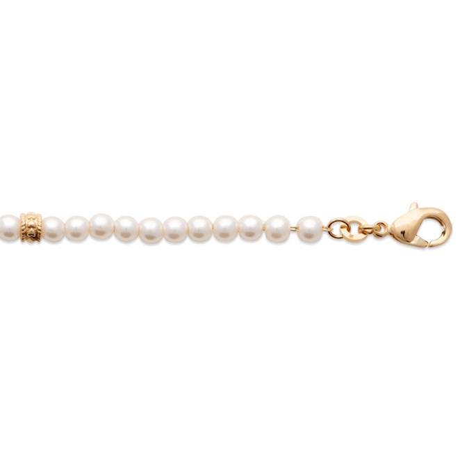 Bracelet plaqué or &amp; perles 