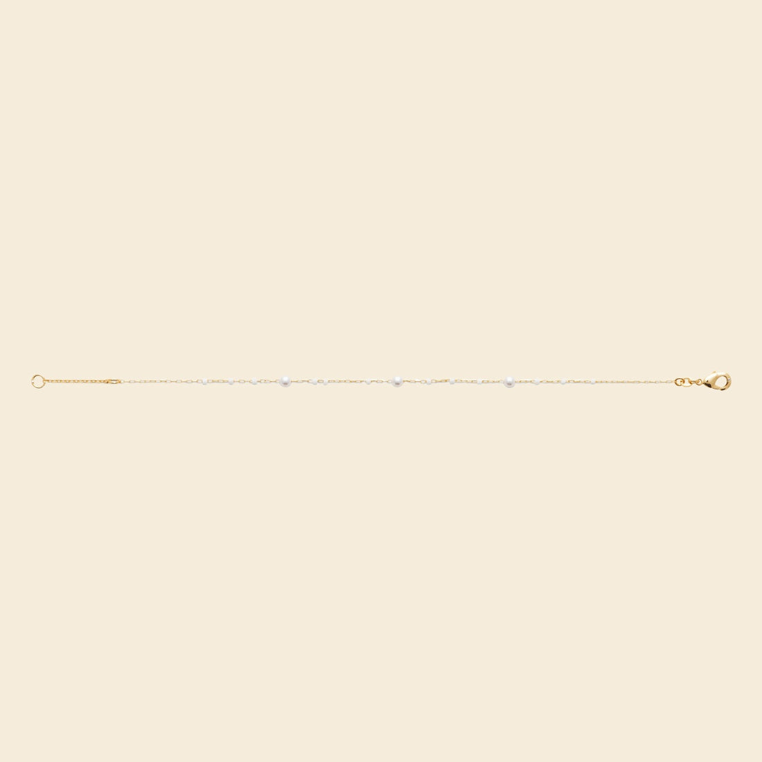 Bracelet plaqué or - perles fines 