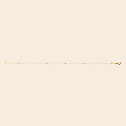 Bracelet plaqué or - perles fines 