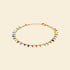 Bracelet plaqué or perles - multicolores 