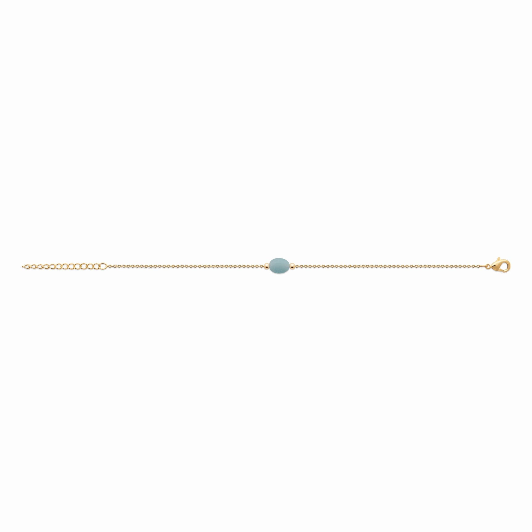Bracelet plaqué or & pierre naturelle amazonite 