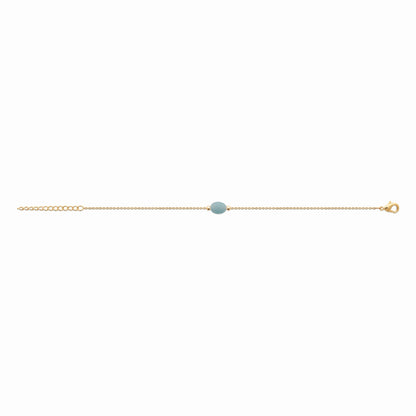 Bracelet plaqué or & pierre naturelle amazonite 