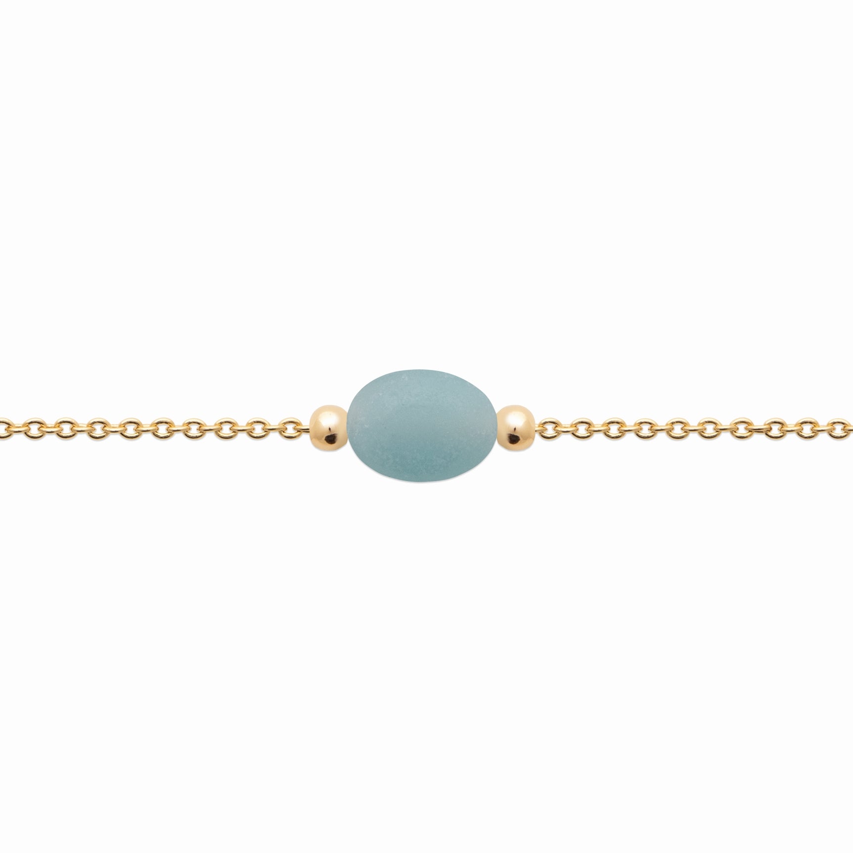 Bracelet plaqué or & pierre naturelle amazonite 