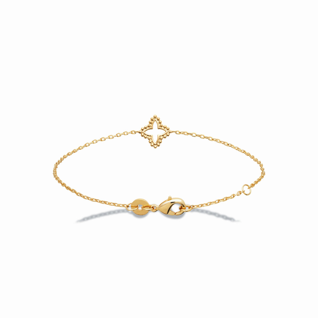 Bracelet plaqué or - trèfle ajouré 