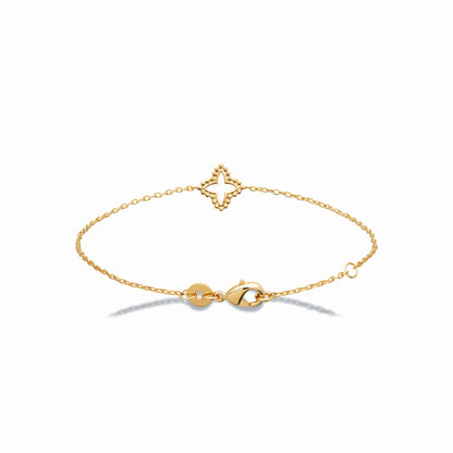 Bracelet plaqué or - trèfle ajouré 