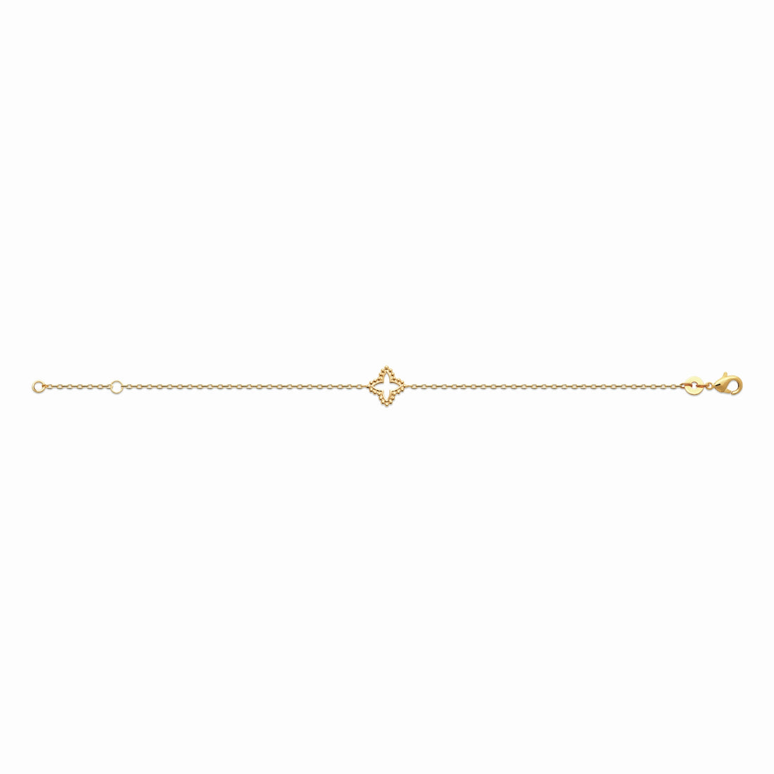Bracelet plaqué or - trèfle ajouré 