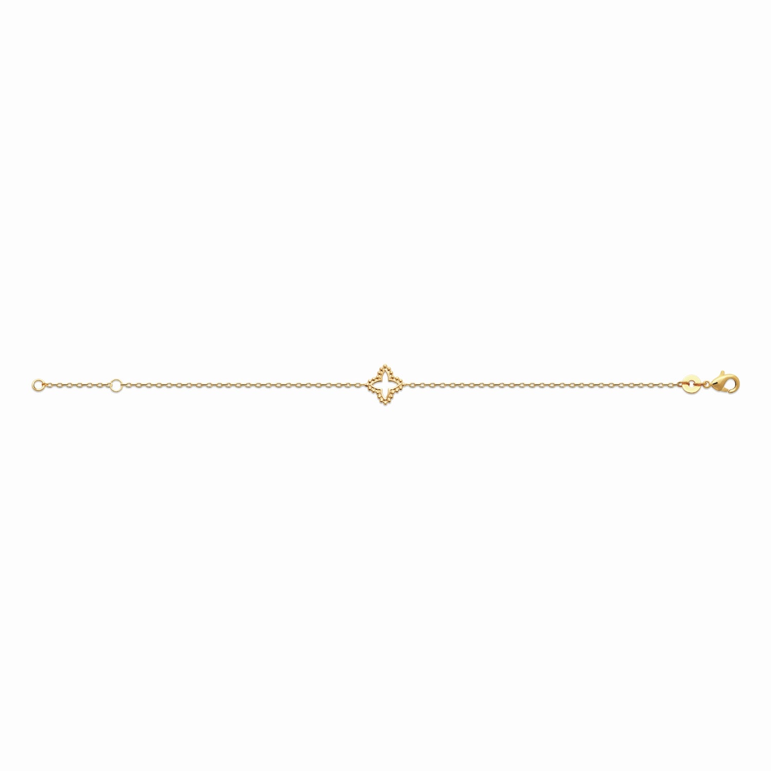 Bracelet plaqué or - trèfle ajouré 