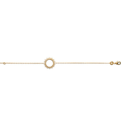 Bracelet soleil plaqué or 