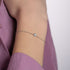 Bracelet solitaire Argent rhodié 