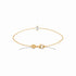 Bracelet solitaire plaqué or 