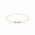 Bracelet solitaire plaqué or & brillant 