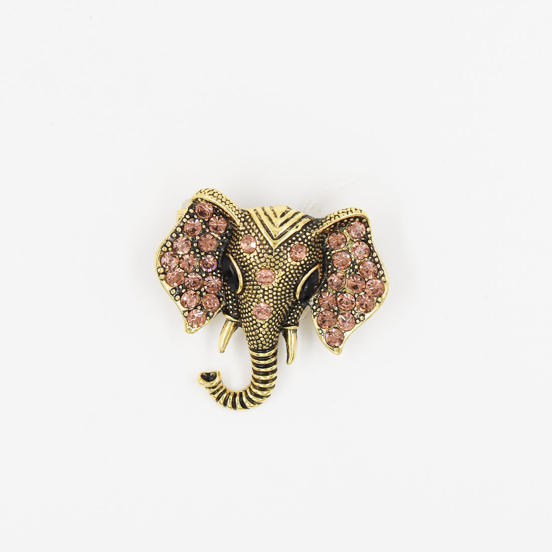 Broche éléphant dorée - strassée 