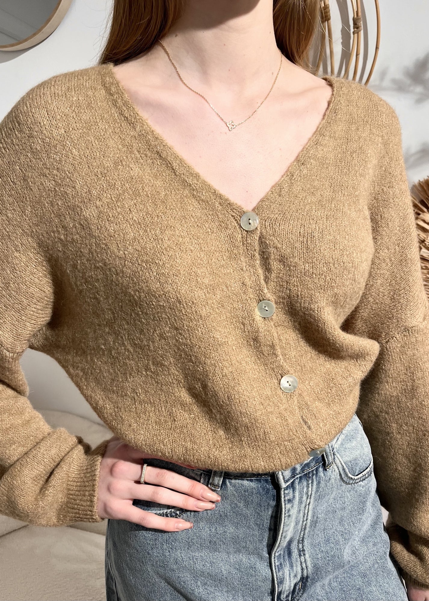 Cardigan méline CAMEL