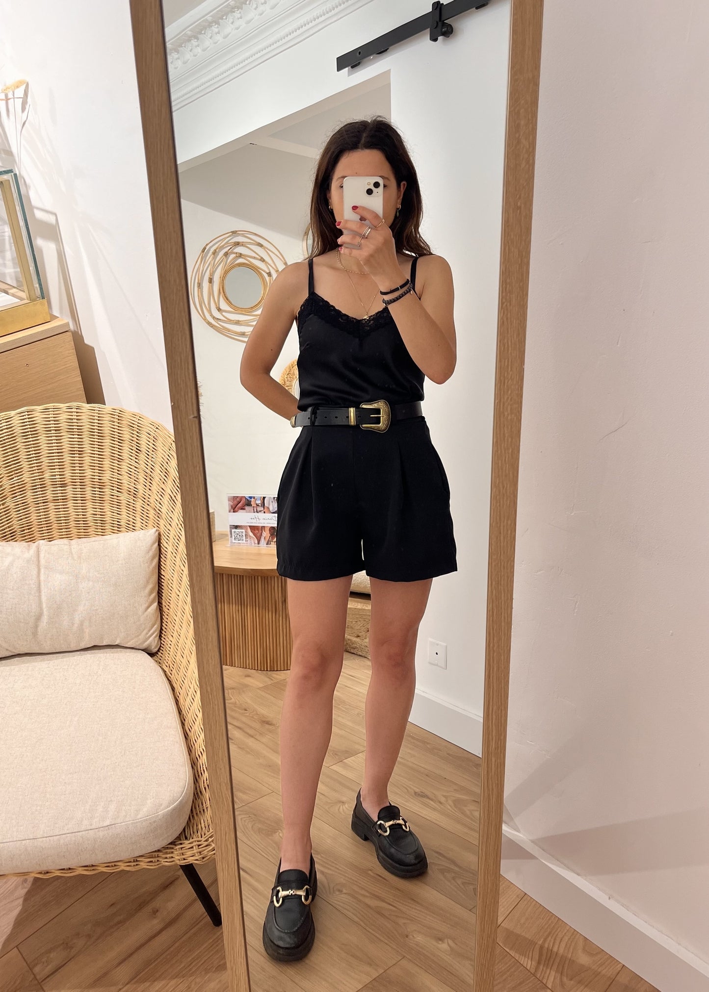 Ceinture en cuir style western BRONZE