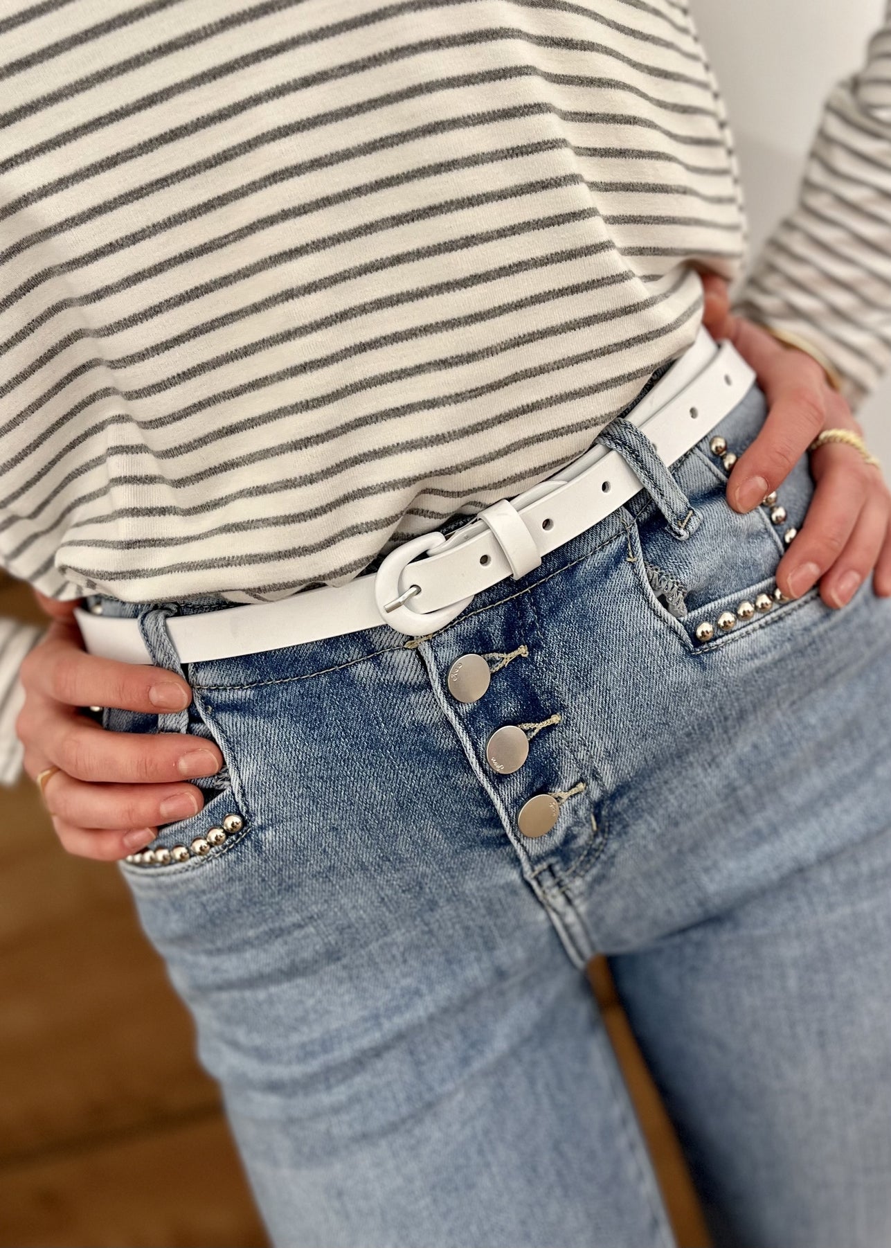 Ceinture virginie BLANC