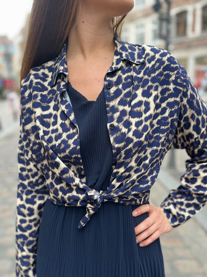 Chemise gabrielle LEOPARD BLEU