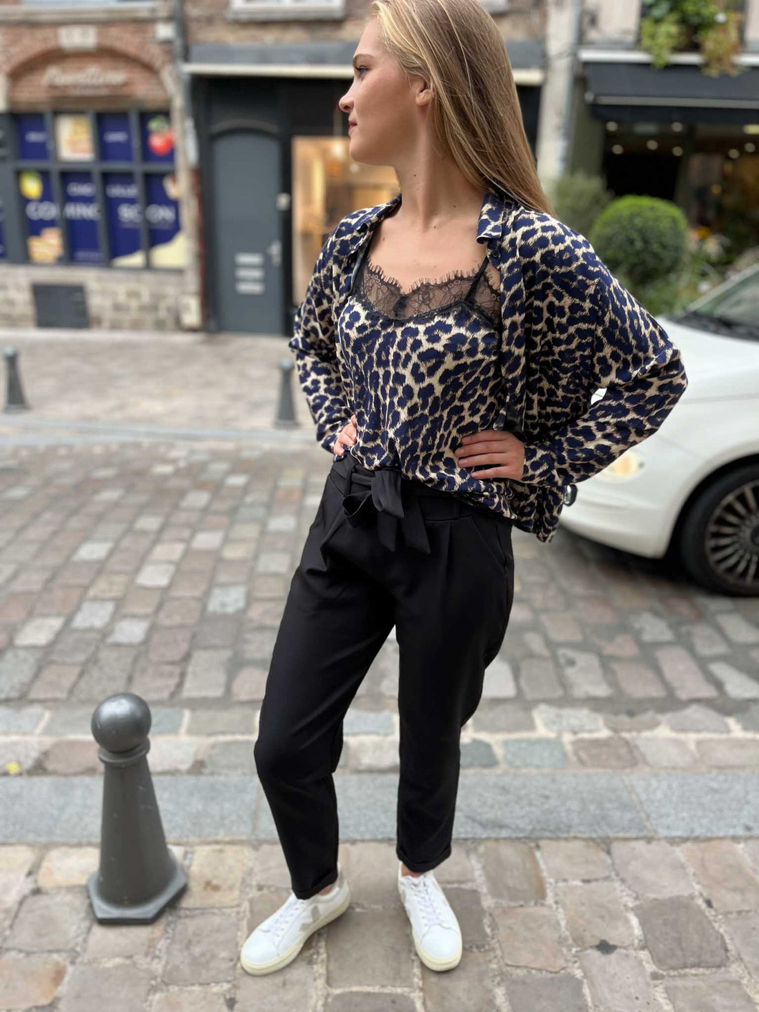 Chemise gabrielle LEOPARD BLEU