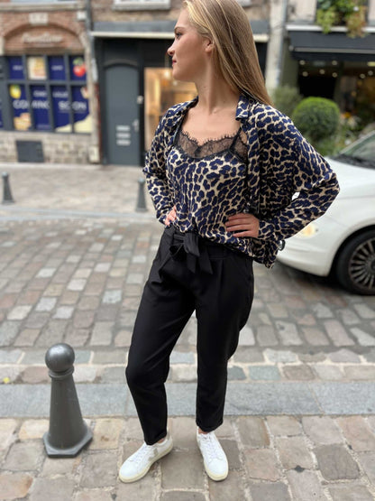 Chemise gabrielle LEOPARD BLEU