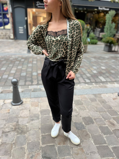 Chemise gabrielle LEOPARD KAKI