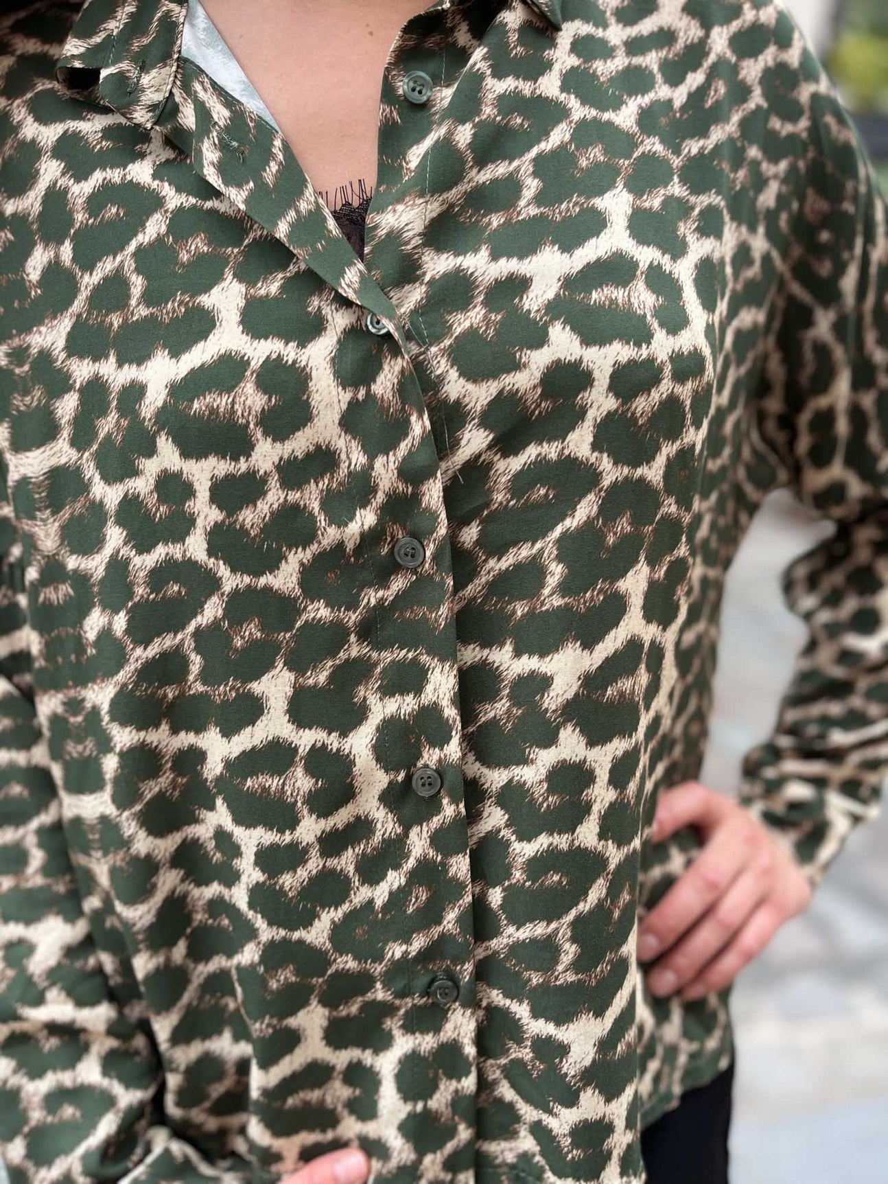 Chemise gabrielle LEOPARD KAKI