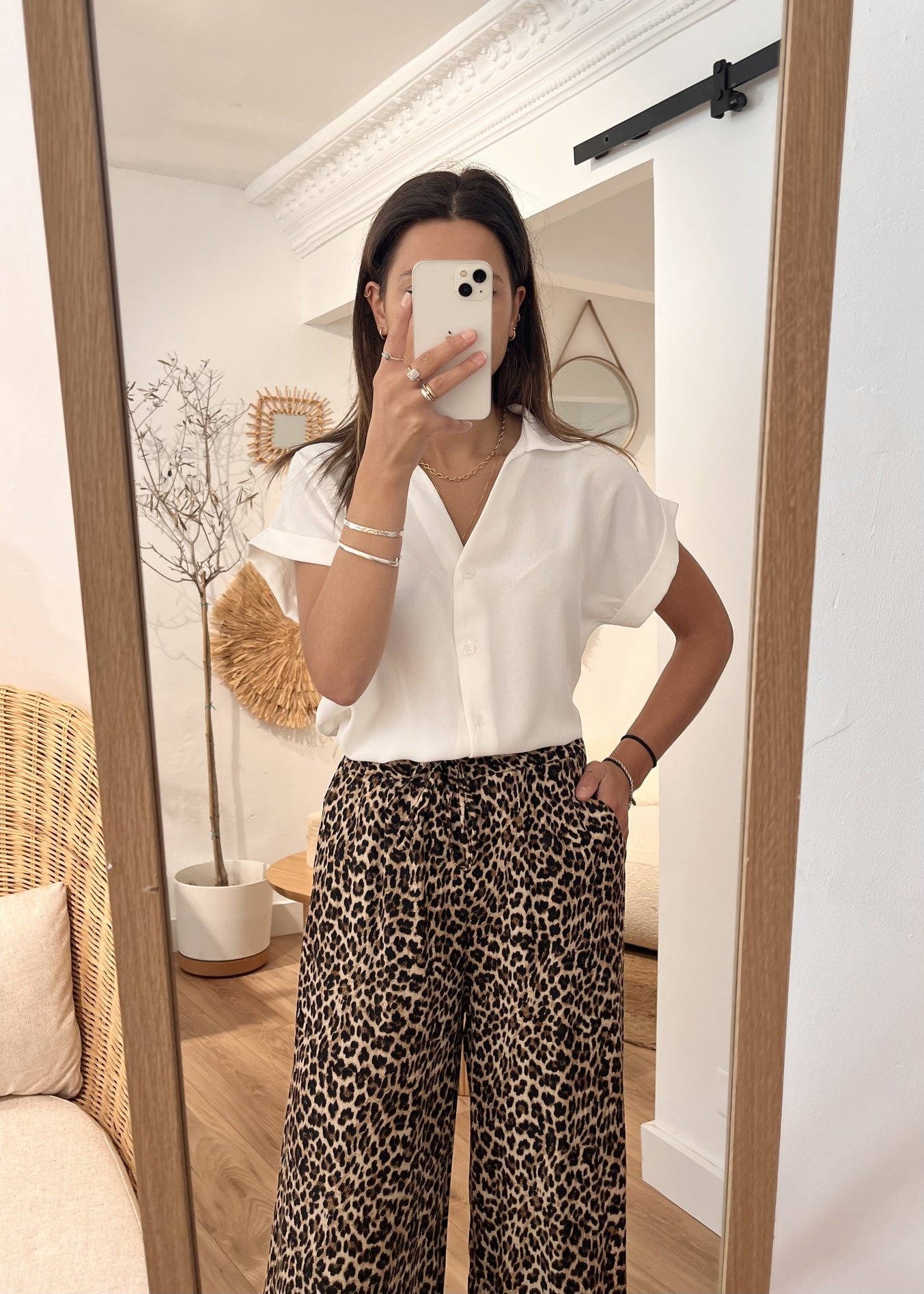Chemise manches courtes tina BLANC