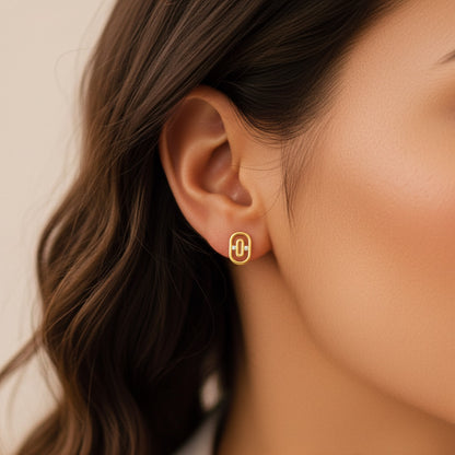 Clous modernes plaqué or - brillants 