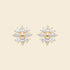 Clous plaqué or fleur - brillants 