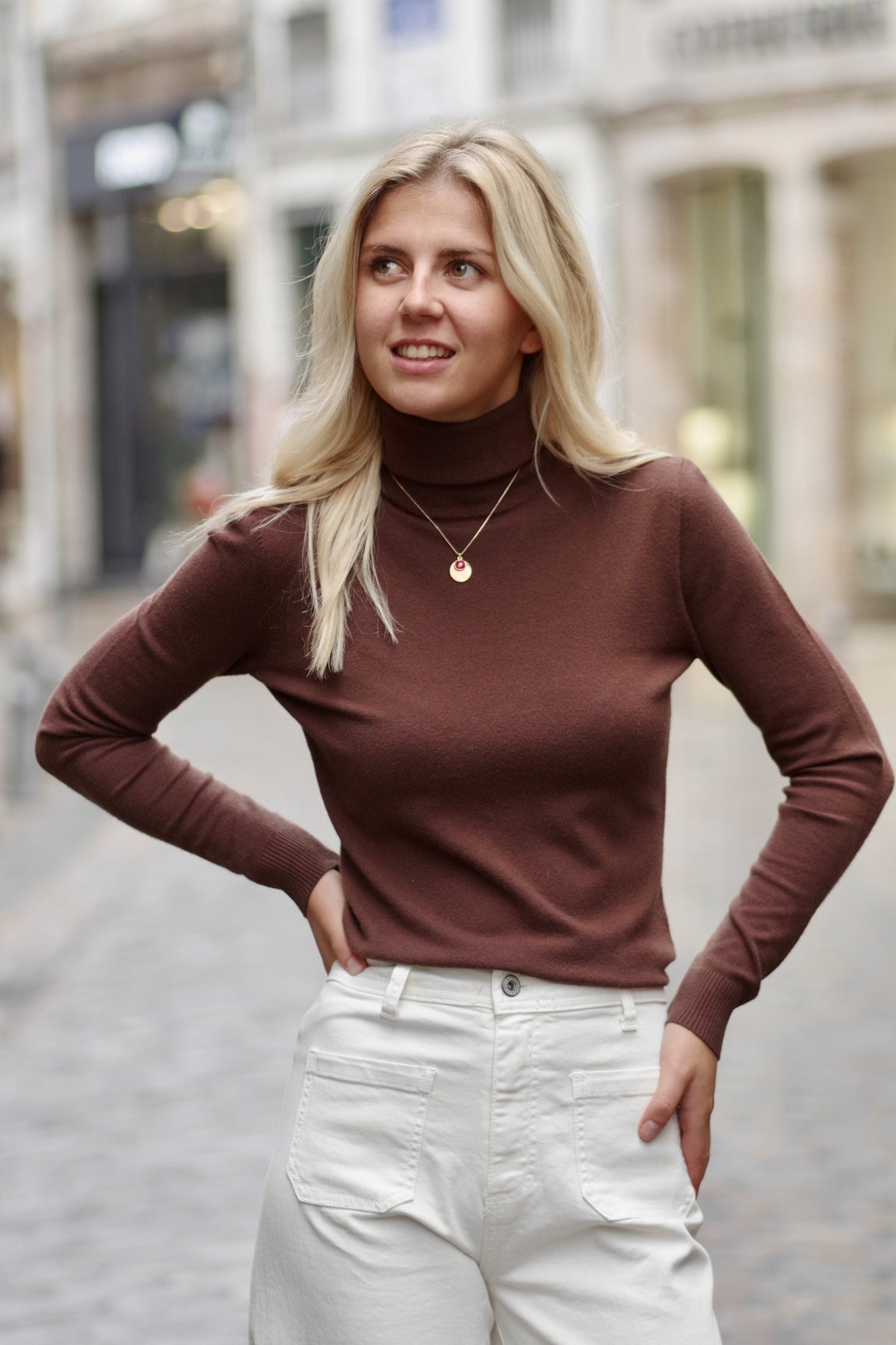 Col roulé femme ultra doux – chaleur &amp; élégance CHOCOLAT