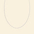 Collier argent - maille perlée 