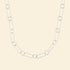Collier argent rhodié 45cm - mailles ovales 