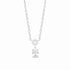 Collier argent rhodié & brillants 