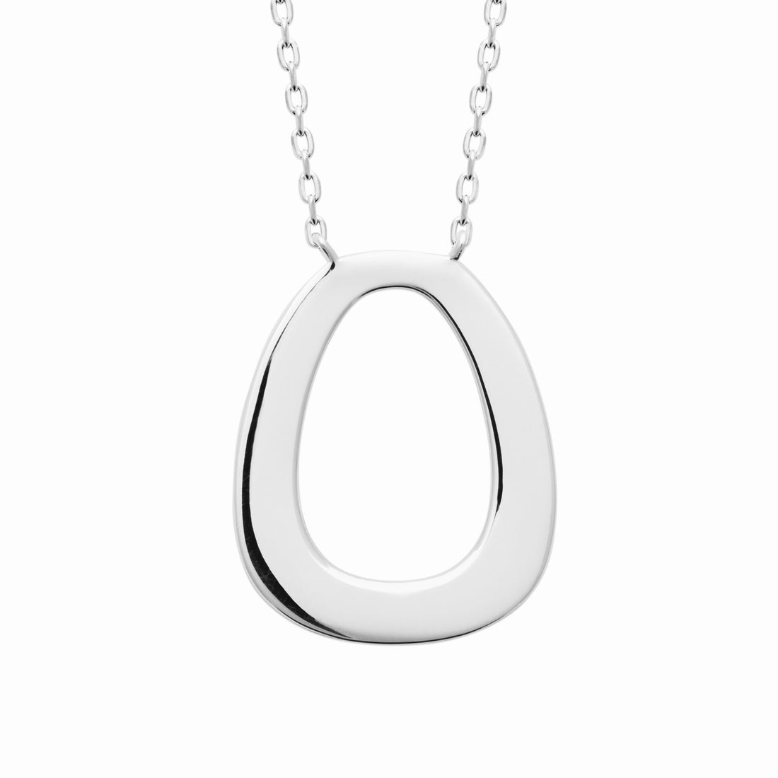 Collier argent rhodié - modernité &amp; minimalisme 